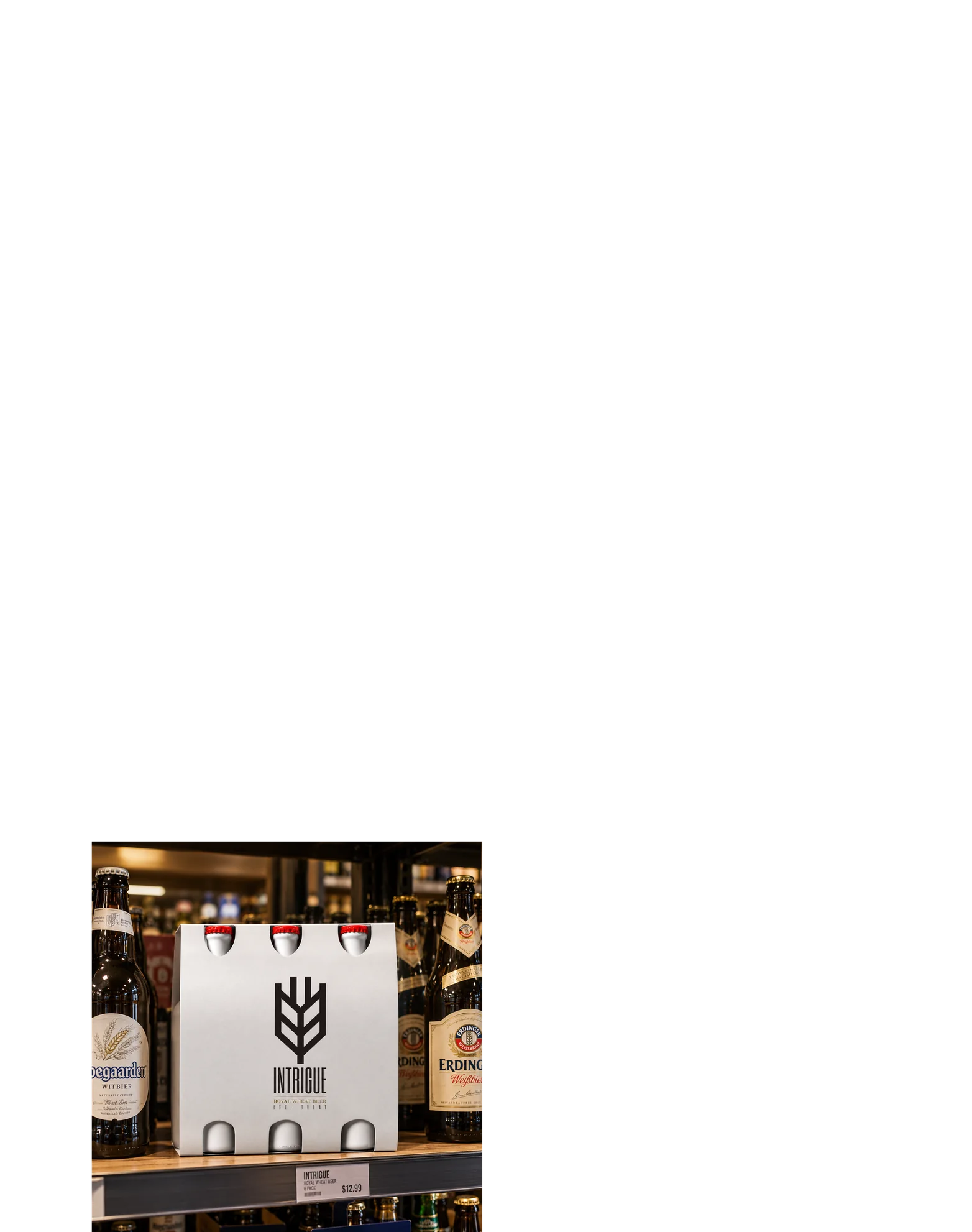 Intrigue beer multipack packaging