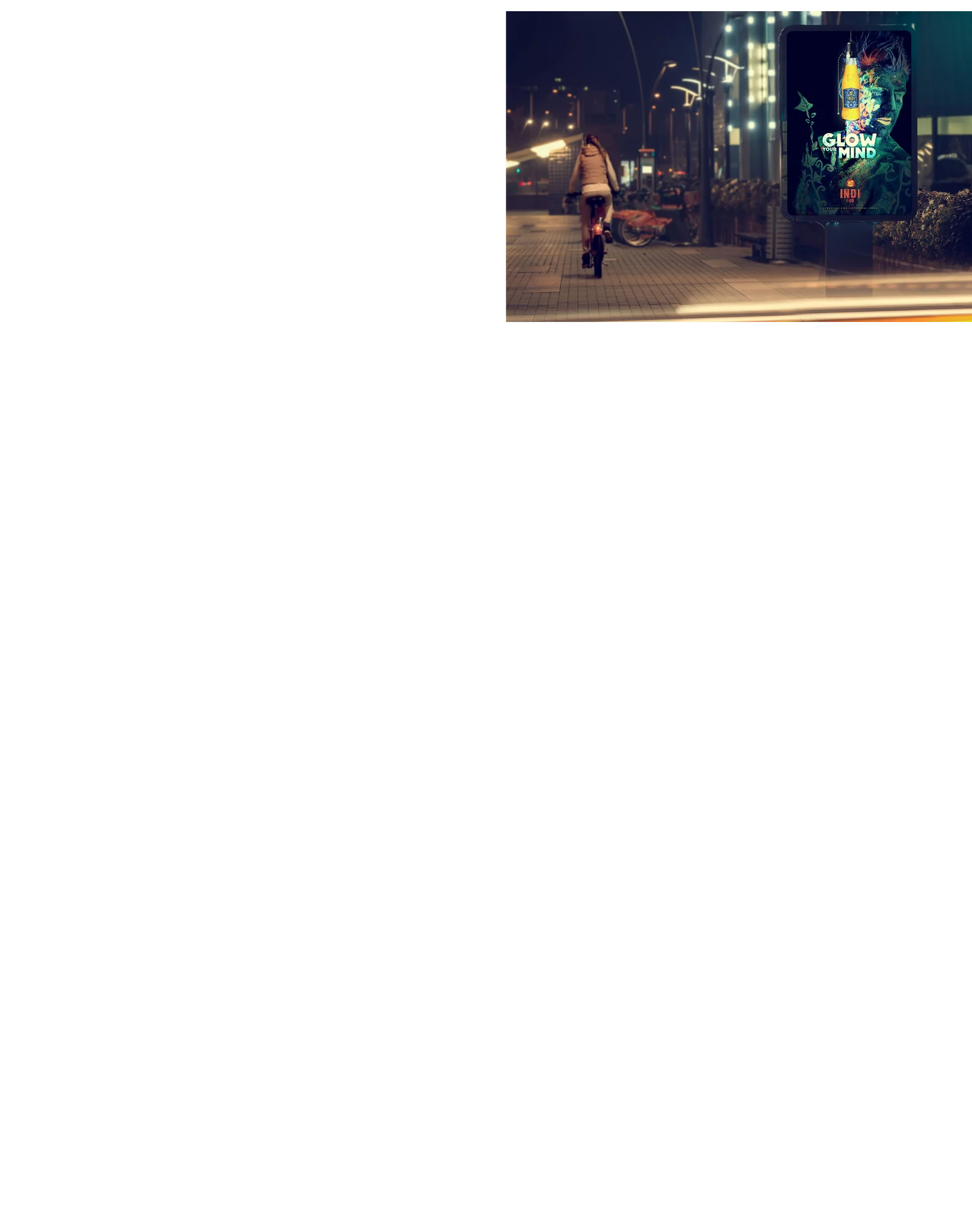 Glow Your Mind outdoor advertising design